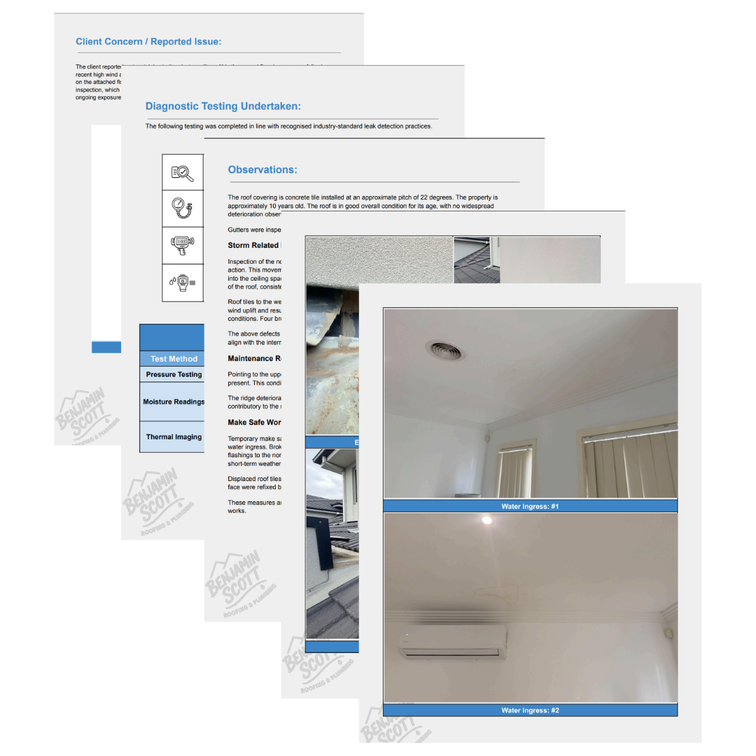 Roof inspection report Gembrook